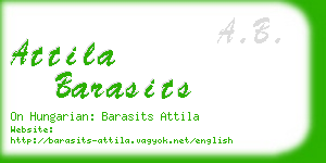 attila barasits business card